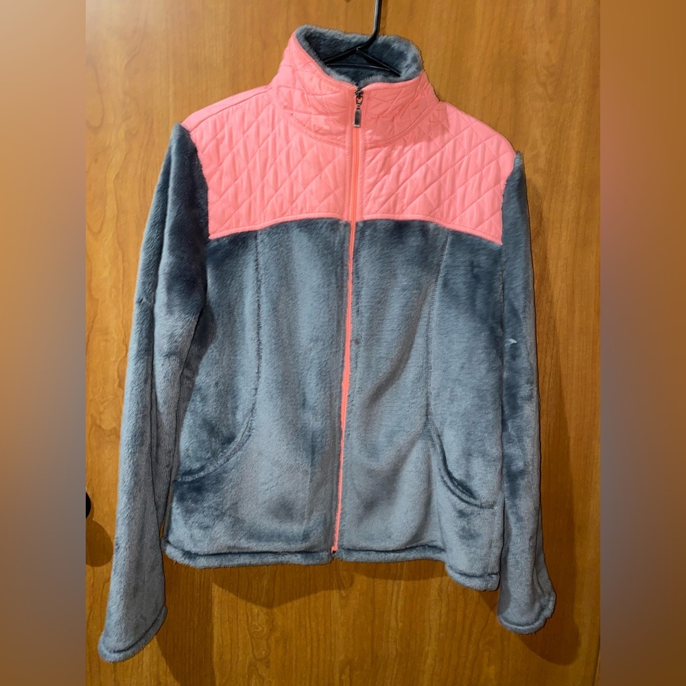Exertek Pink and Gray Quilted Fleece Jacket